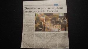 Krantenartikel St Caecilia website F4M